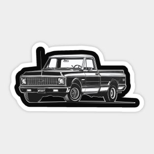 Chevy c 10 72's black edition Sticker